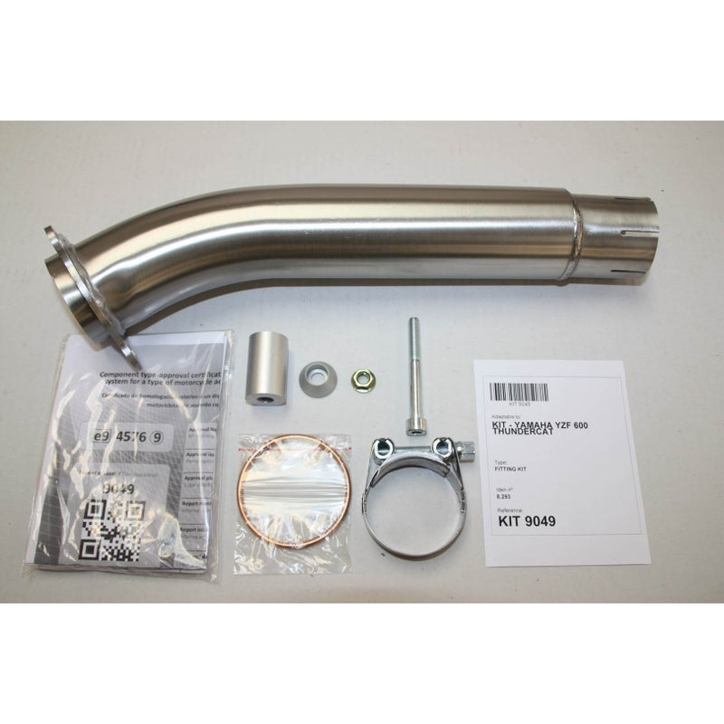 Yamaha Yzf 600 [IXIL] - Hexoval muffler stainless steel / end cap stainless steel black - OY9049VSE
