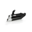 Honda CB 500 X ABS (PC 46) [2013-2016] - Hyperlow silencer stainless steel black / end cap aluminum -