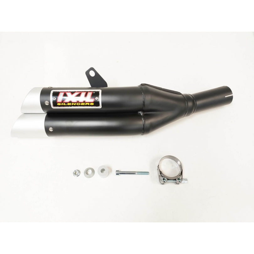 Honda CB 500 X ABS (PC 46) [2013-2016] - Hyperlow silencer stainless steel black / end cap aluminum -