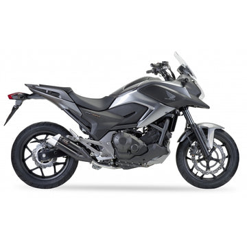 Honda Nc 750 [IXIL] - Hyperlow silencer stainless steel black / end cap aluminum - XH6362XB - 0
