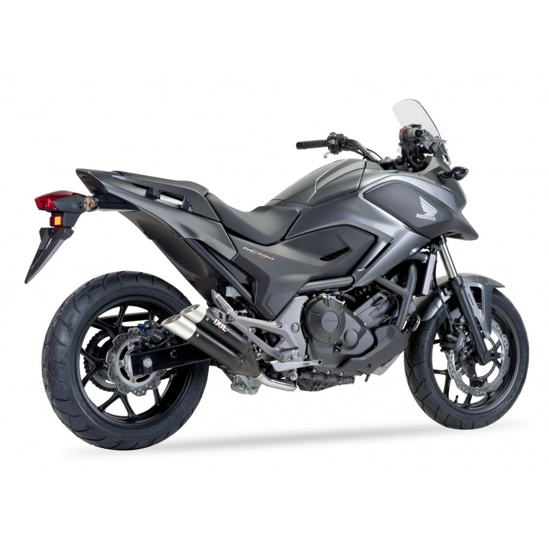Honda Nc 750 X Dct [IXIL] - Hyperlow silencer stainless steel black / end cap aluminum - XH6362XB