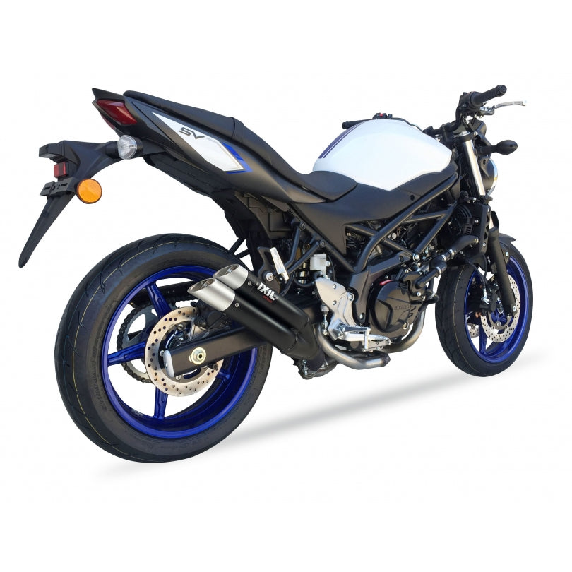 Suzuki SV 650 X [2022-2023] - Hyperlow Endtopf Edelstahl schwarz / Endkappe Aluminium - XS8333XB