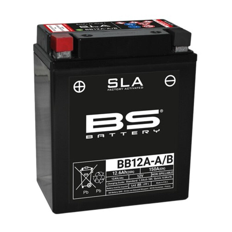 Kawasaki Z 550 [BS BATTERY] - SLA battery maintenance-free factory activated - BB12A-A/B FA