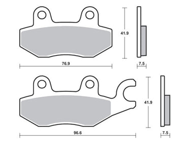 Kawasaki Z 400 [TECNIUM] - Proffesional Racing brake pads sintered metal - MSR455