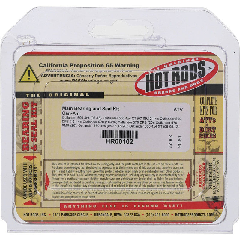 Can Am Outlander MAX 650 XU [2021] - Main Bearing & Seal Kit - Outlander