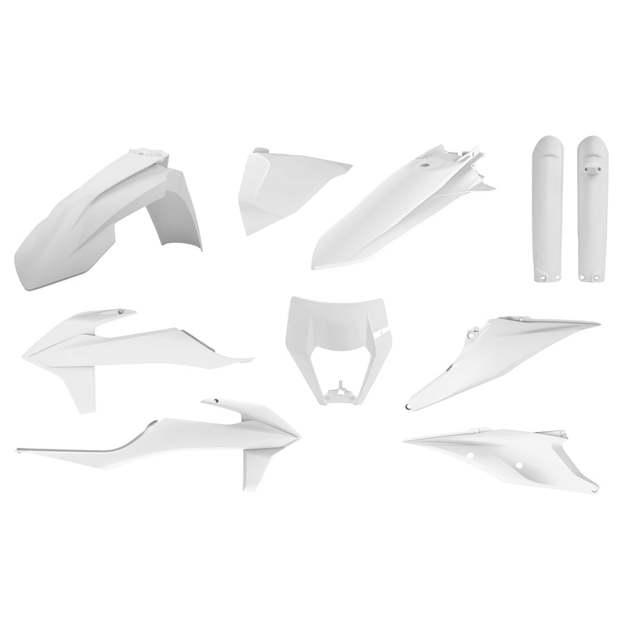 KTM 250 EXC F [2020-2023] - Plastik-Kit Weiss - KTM EXC/EXC-F