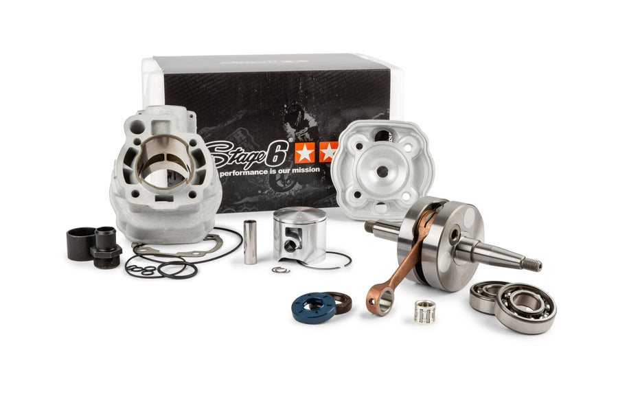 MBK X-Limit Enduro 50 2T AM6 [2004–] - Motorpack Zylinder Auspuff Big Racing 77ccm