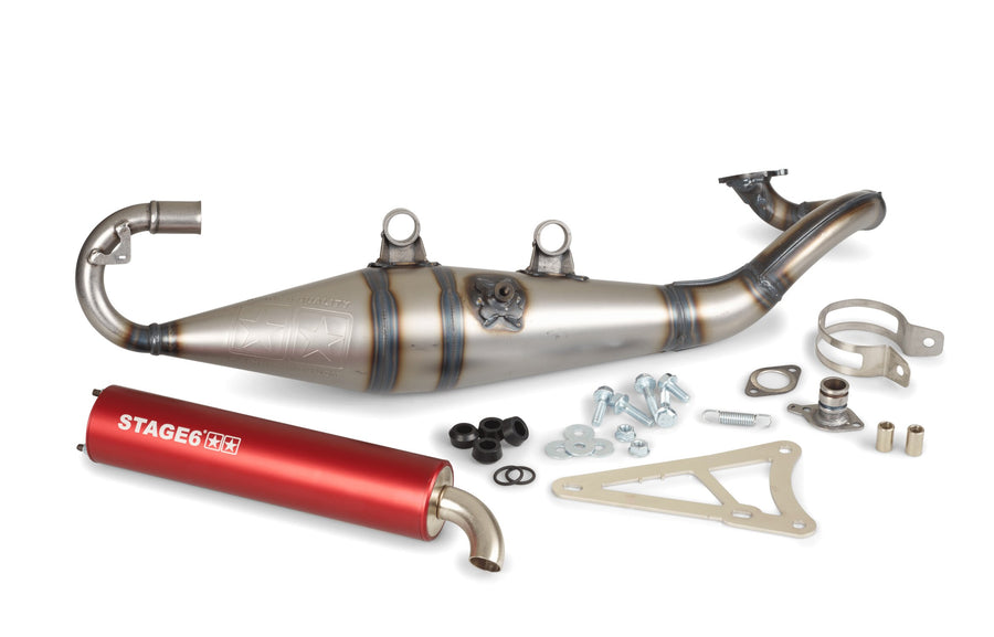 MBK Nitro 50 2T LC [2000–] - Auspuff Pro Replica MK2 Rot