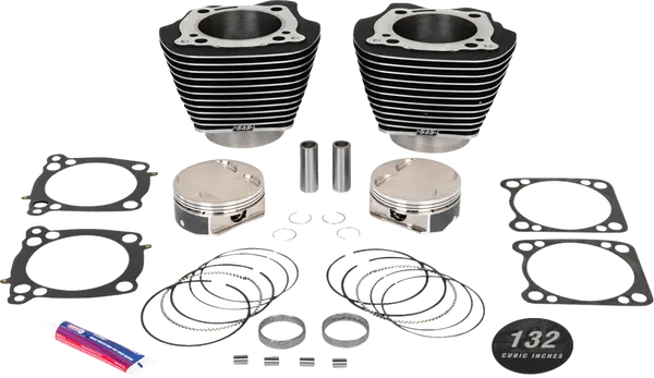 Harley-Davidson FLHFB 1868 Electra Glide Highway King 114 [2023] - Big Bore Zylindersatz – Oberfläche: Pulverbeschichtet, Gefräste Lamellen, Wrinkle Black – Art.-Nr. 910-0845A – Bild 3