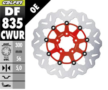 Harley-Davidson FXST 1690 Softail Standard [2015] - Floating Wave Brake Disc - Finish: Red, Silver, Stainless Steel - Image 2