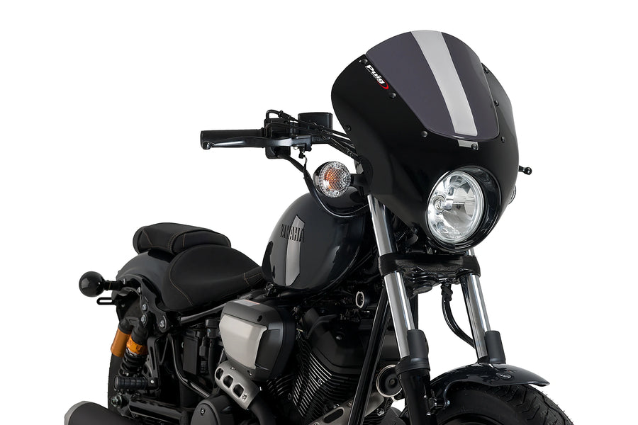 YAMAHA XV 950 R [2020] - Dark Night lamp fairing | Heavily toned | PUIG 21109F