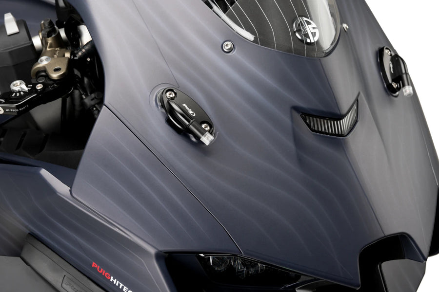 KAWASAKI ZX-10RR [2025] – Rear view mirror caps with tab indicator set – Black