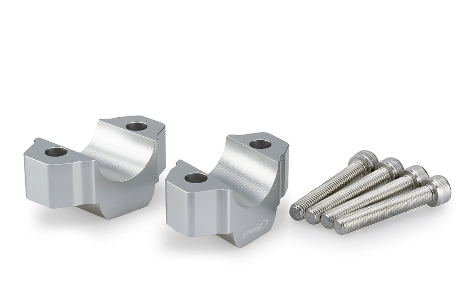YAMAHA MT-09 Y-AMT [2024] - Handlebar risers | Silver | PUIG 22100P