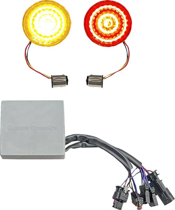 harley-davidson street bob [CUSTOM DYNAMICS] – SMART LED bullet turn signal inserts
