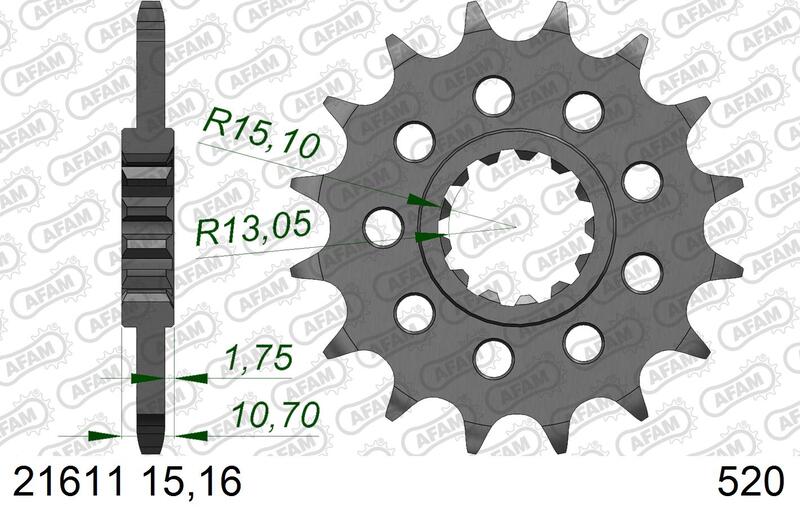 Yamaha MT-07 [2025-2026] - Kettenkit 520XSR 16/43-108 - Standard Kettenrad