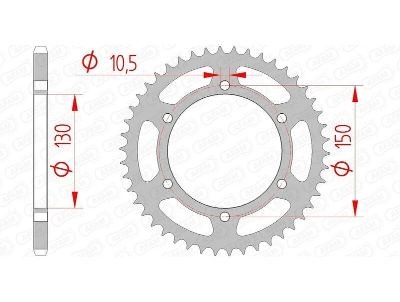 Yamaha XJ 6 N (RJ 19) [2009-2012] - Kettenkit 520 XSR4 - 16/46-118 - Standard Kettenrad Stahl