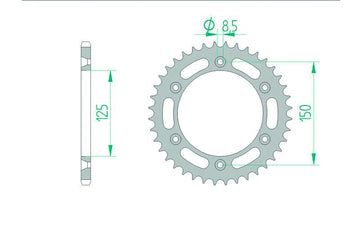 KTM 890 Duke GP [2023] - Kettenkit 520 XSR4 - 16/41-116 - Standard Kettenrad Stahl