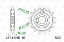 Yamaha XJ 6 N ABS (RJ 19) [2009-2012] - Kettenkit 520 XSR4 - 16/46-118 - Standard Kettenrad Stahl