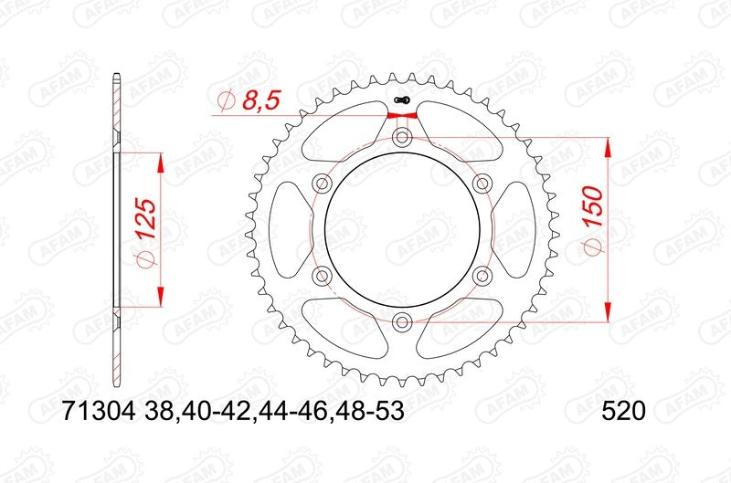 KTM 890 Adventure R Rally [2021-2024] - Kettenkit 520 XSR4 - 16/45-118 - Standard Kettenrad Stahl