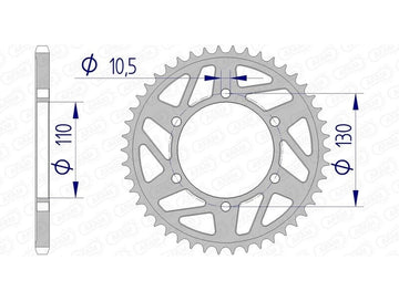 Yamaha YZF R1 RN12 [2004-2005] - Kettenkit 520 XHR4 - 17/45-116 - Standard Kettenrad Alu