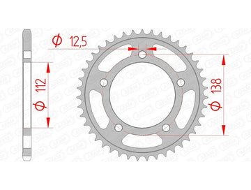 Honda NC 750 X ABS (RC 90) [2022-2024] - Kettenkit 520XMR3 16/43-114 - standard Kettenrad