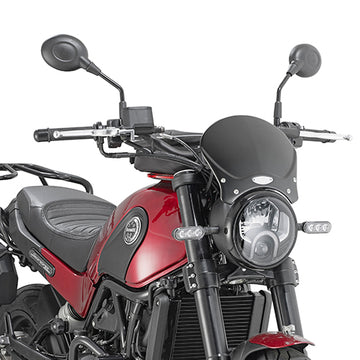 ROYAL ENFIELD SCRAM [2022] - Universal windshield made of black anodized