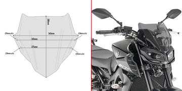 YAMAHA MT 09 MT 09 SP MT 09 TRACER [2017-2020] - Specific windshield