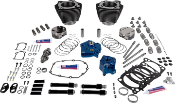 Harley-Davidson FLRT 1868 Freewheeler 114 [2025] - 129" Power Package Motorleistungs-Kit – Oberfläche: Schwarz, Hervorgehobene Lamellen – Merkmal: Schwarze Stößelstangenrohre – Bild 1