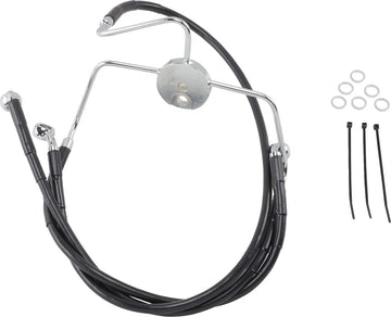 harley davidson flhr [DRAG SPECIALTIES] - Extended Black Vinyl Brake Line Kit