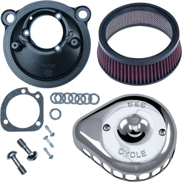 Harley-Davidson XL 1200 C Sportster Custom [2020] - Mini Teardrop Stealth Luftfilter-Kit – Oberfläche: Silber – Bild 2