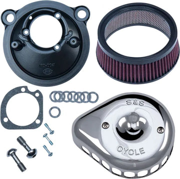 Harley-Davidson Xl 1200 Xs Forty Eight Special [2020] - Mini Teardrop Stealth Luftfilter-Kit – Oberfläche: Silber – Bild 2