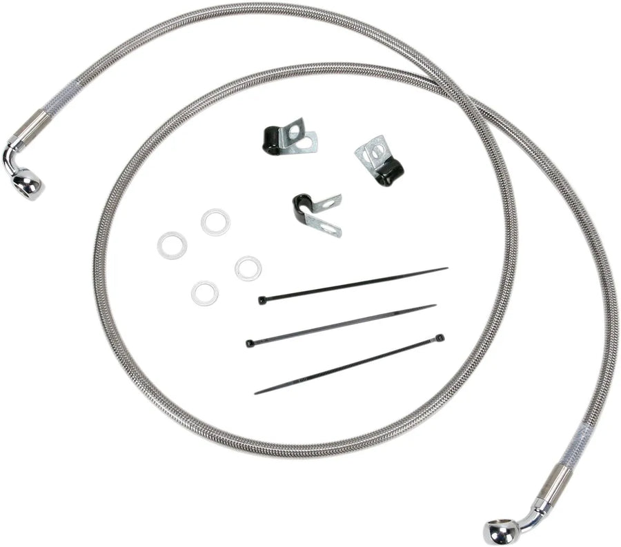 harley davidson flst [DRAG SPECIALTIES] - Stainless steel extended brake line kit