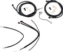 harley davidson flhrxs [BURLY BRAND] - Complete Black Vinyl Handlebar Cable/Line Kit for Ape Hanger-1