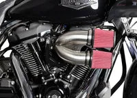 Harley-Davidson FLSTFI 1923 Softail Fat Boy Gray Ghost 117 [2025] - Tuned Induction Luftfilterkit – Oberfläche: Silber – Bild 12