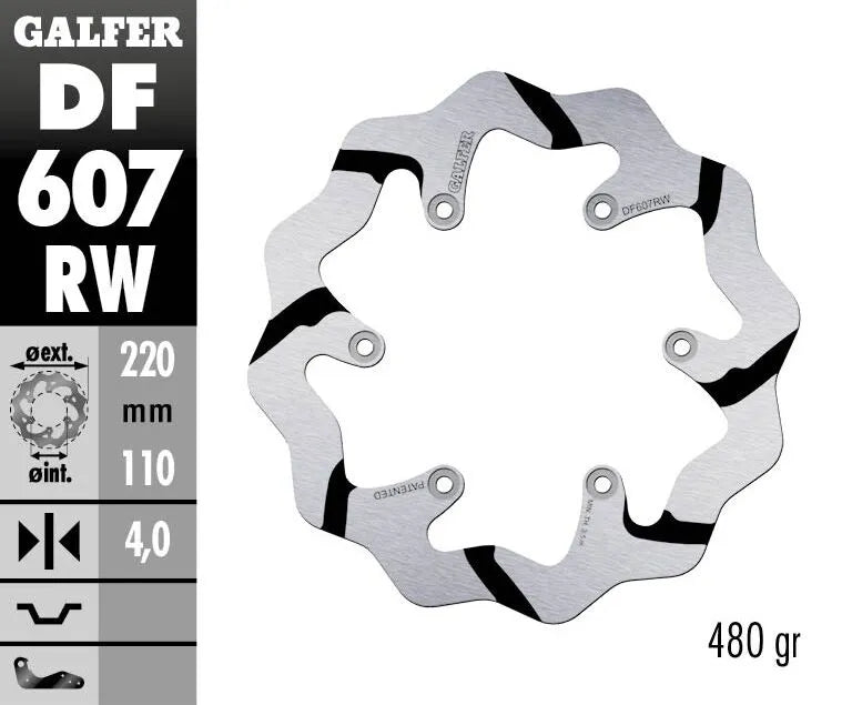 Husqvarna Wr 125 [1972-1973, 1975, 1980] - BRAKE DISC FIXED WAVE GROOVED OVERSIZE – picture 2