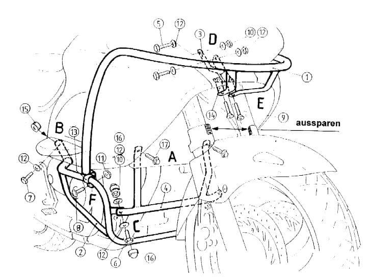 Honda NT 650 V Deauville [1998-2005] - motor protection bar