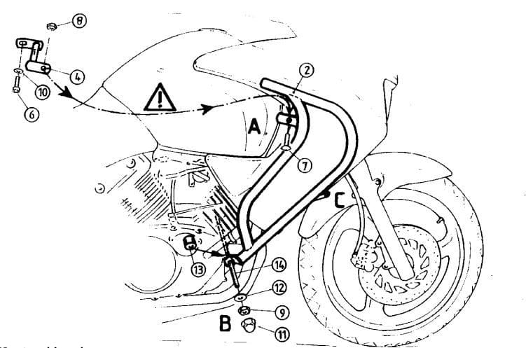Honda Varadero 125 [2001-2006] - motor protection bar