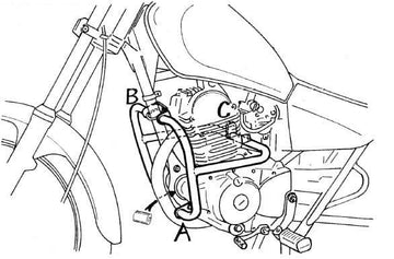Yamaha SR 125 [1996-2001] - Engine guard
