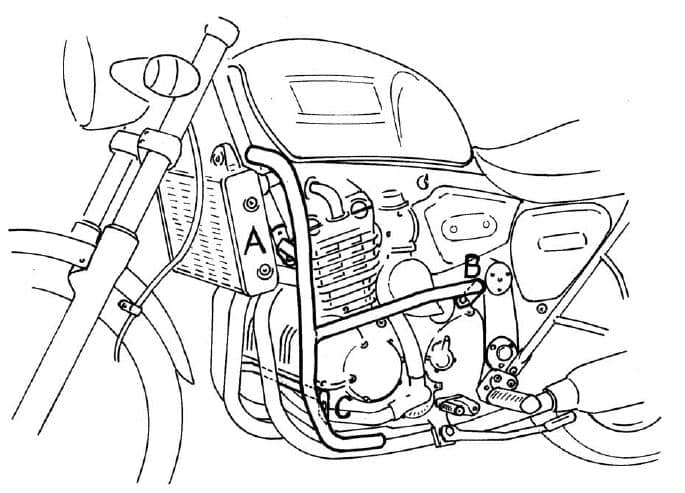 Triumph Thunderbird [1995-1998] - Engine guard detail view
