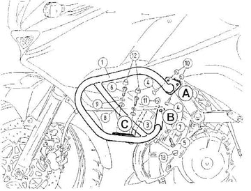 Kawasaki KLV 1000 [2004-2005] - motor protection bar - 0