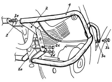 Yamaha XT 600 Ténéré [1988-1990] - Engine guard detail view