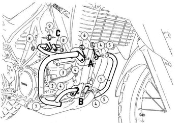 Yamaha XT 660 R [2004-2016] - motor protection bar - 0