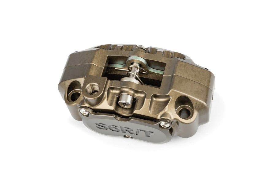 MBK Nitro 50 2T LC [2000–] - 4-Kolben-Bremssattel mit Adapter eloxiert