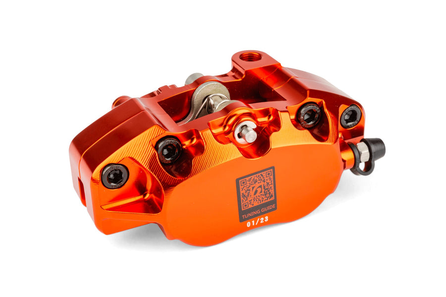 Yamaha Aerox Naked 50 2T LC CAT [2004–] - 4-Kolben Bremssattel mit Adapter Orange
