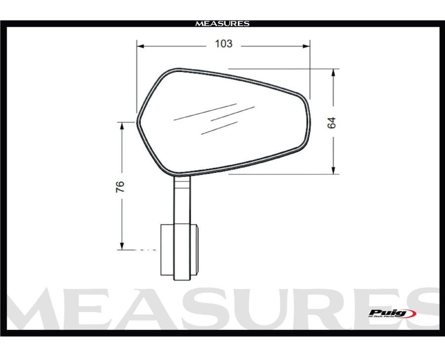 KTM 890 DUKE R [2025] – Bond Rear View Mirror – Black