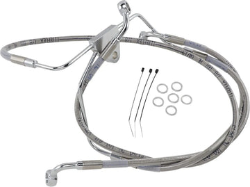 harley davidson flhtc [DRAG SPECIALTIES] - Stainless steel extended brake line kit