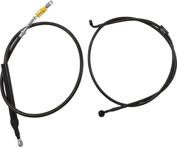 harley davidson flfb [LA CHOPPERS] - Complete Midnight Braided Handlebar Cable/Brake Line Kit