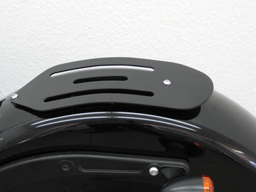 Harley Davidson Softail Slim [2012-2017]-passenger rack made of sheet metal, black