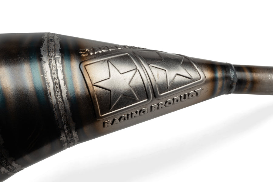 Derbi Senda R DRD Racing Enduro 50 2T D50B0 [2006–] - Auspuff 80 - 90 blau / schwarz