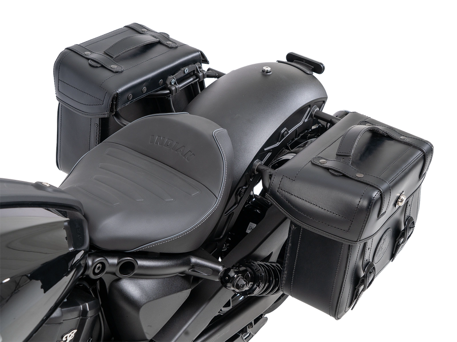 Indian Sport Scout [2025-2026] - Set: Ledertaschenhalter Cutout schwarz inkl. Rugged Ledertaschen schwarz